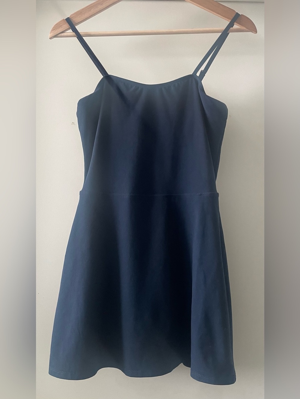 ALO Yoga Alosoft Encore Navy Spaghetti-Strap Tennis Mini Dress - Picture 3 of 9